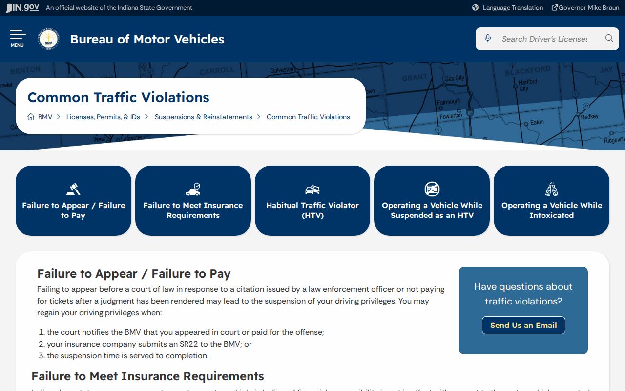 Jasper County traffic warrant failure-to-appear suspension information