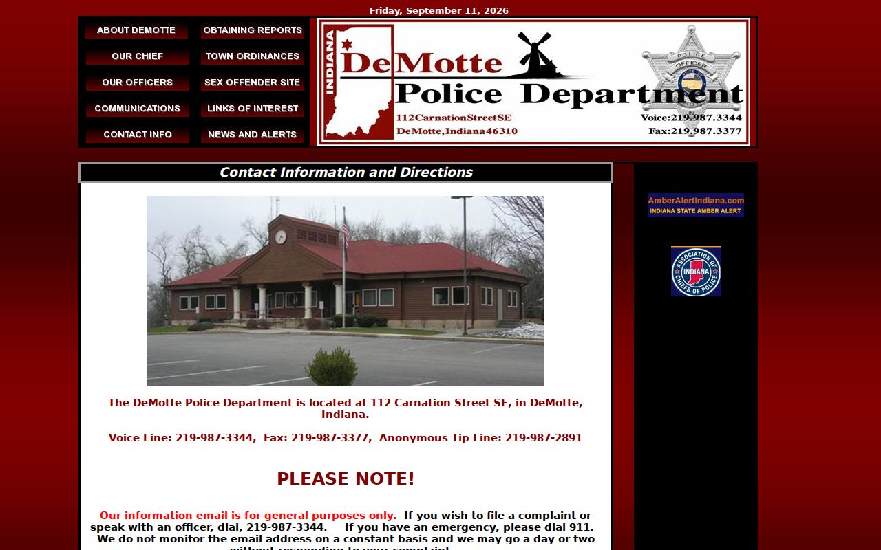 DeMotte warrant records police contact information in Jasper County