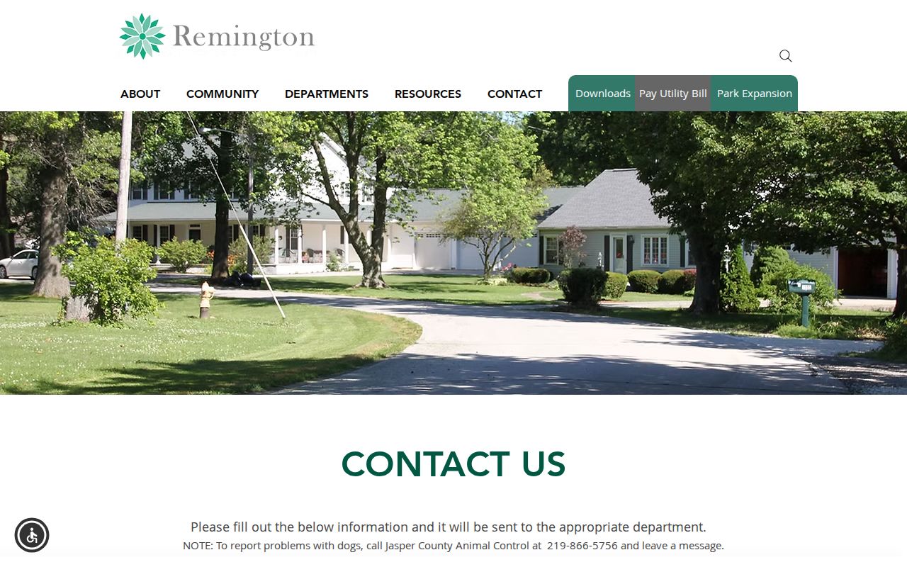 Remington warrant records Town Hall contact information