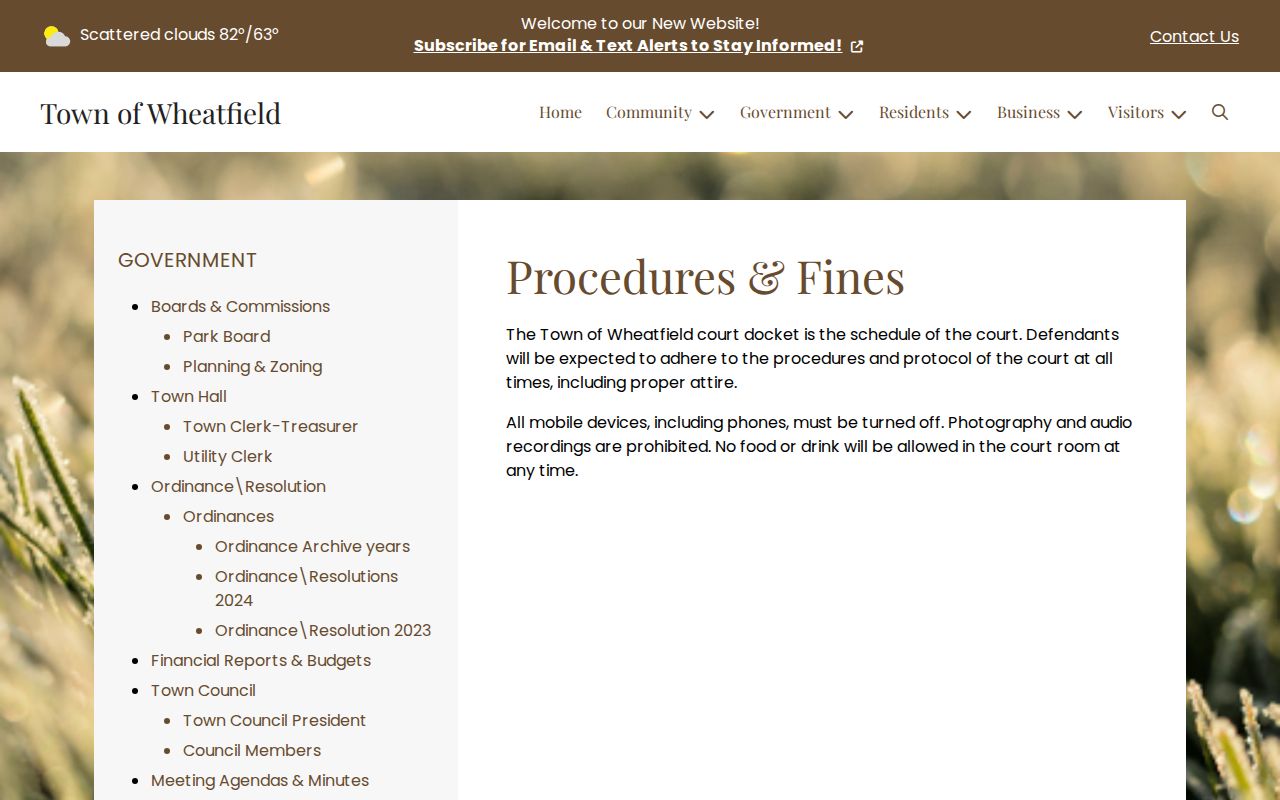 Jasper County municipal warrant legacy Wheatfield court page