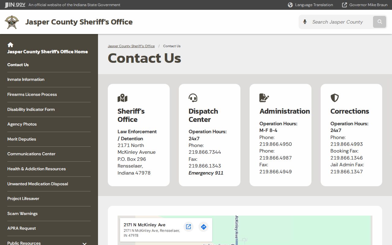 Jasper County warrant service contact routes